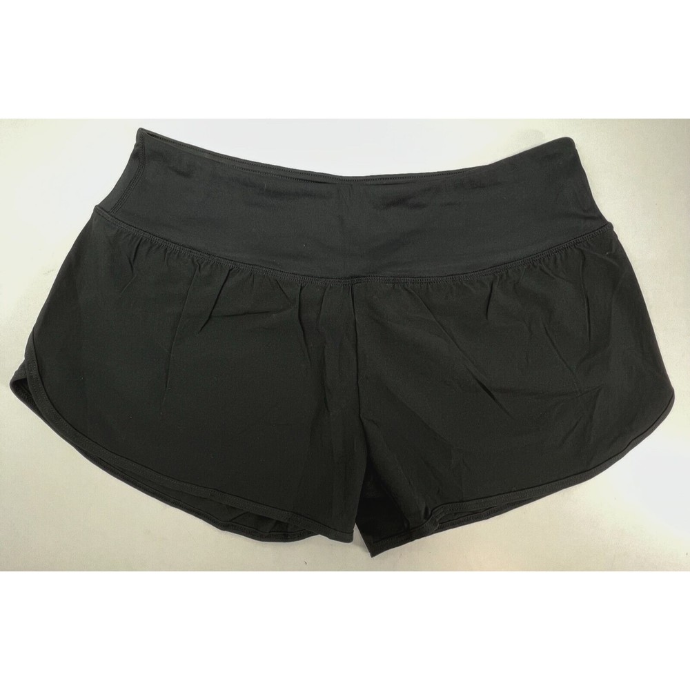 Zyia Active Womens Shorts Size Med Black Lined Inseam 2.5 Gym Training Short